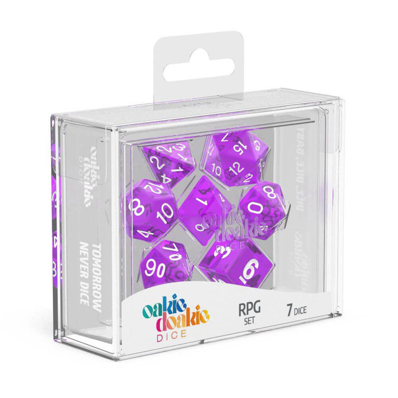 Oakie Doakie RPG Set Translucent Dice 7kpl