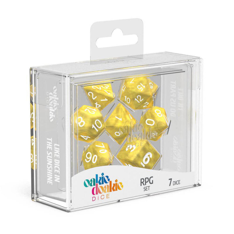 Oakie Doakie RPG Set Marmor Dice 7kpl