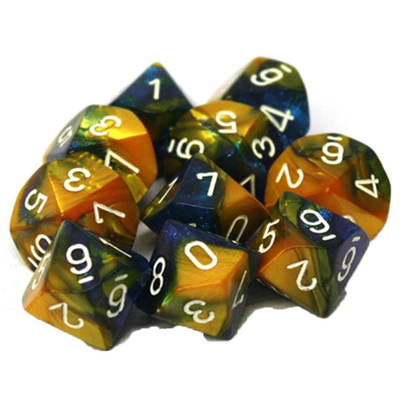 Chessex D10 Polyhedral 10-Würfel-Gemini-Set