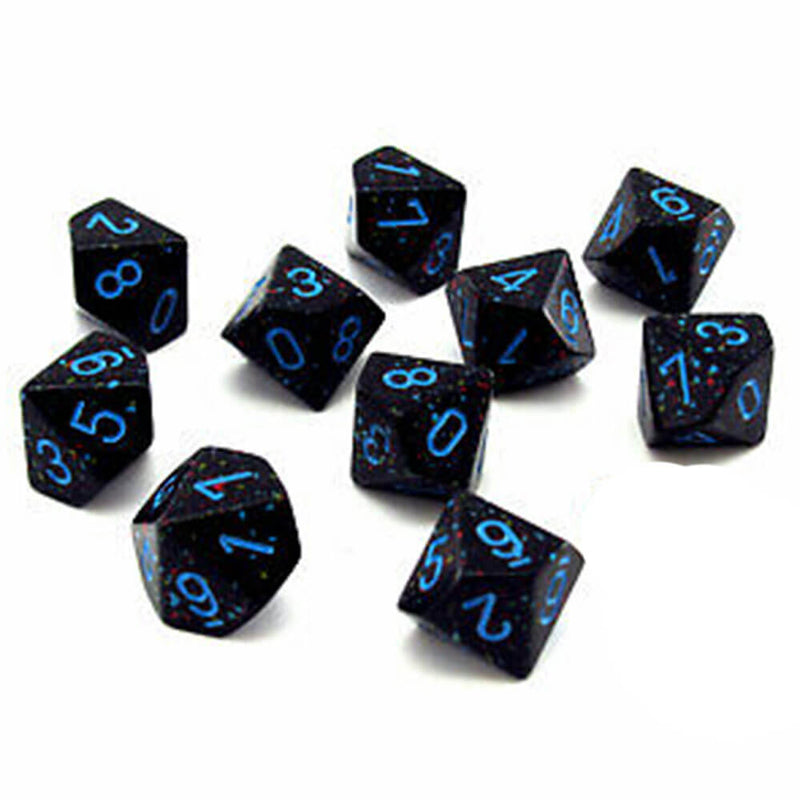 Chessex D10 Polyedral 10-Die Speckled Set