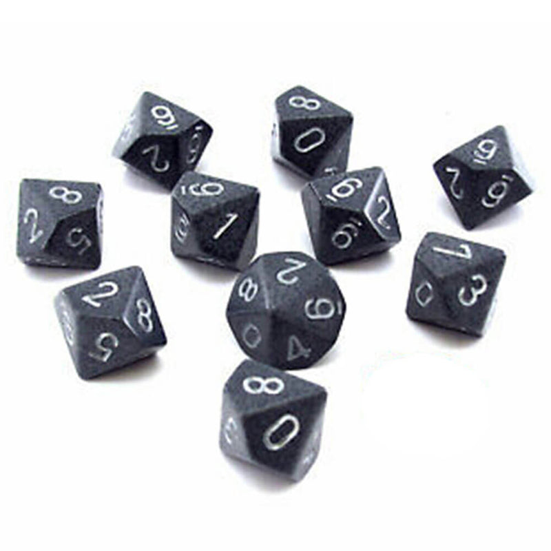 Chessex D10 Polyedral 10-Die Speckled Set