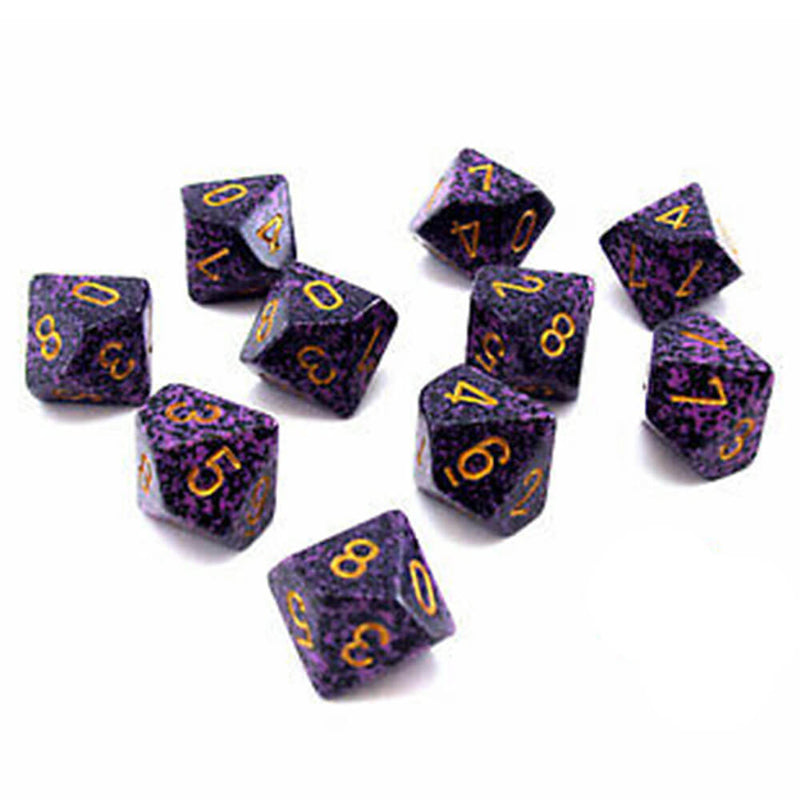 Chessex D10 Polyedral 10-Die Speckled Set