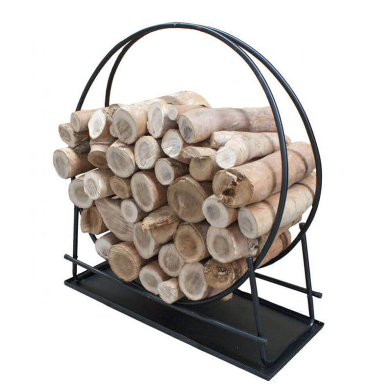 FireUp Fireplace Wood Ring w/ Chip Pan