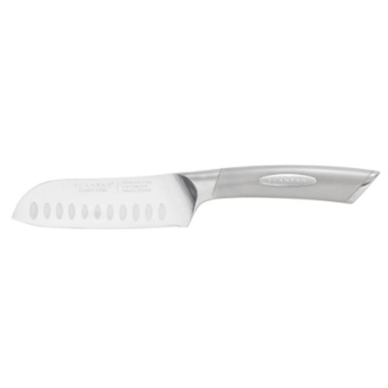 Scanpan -klassinen ruostumattomasta teräksestä valmistettu Santoku -veitsi