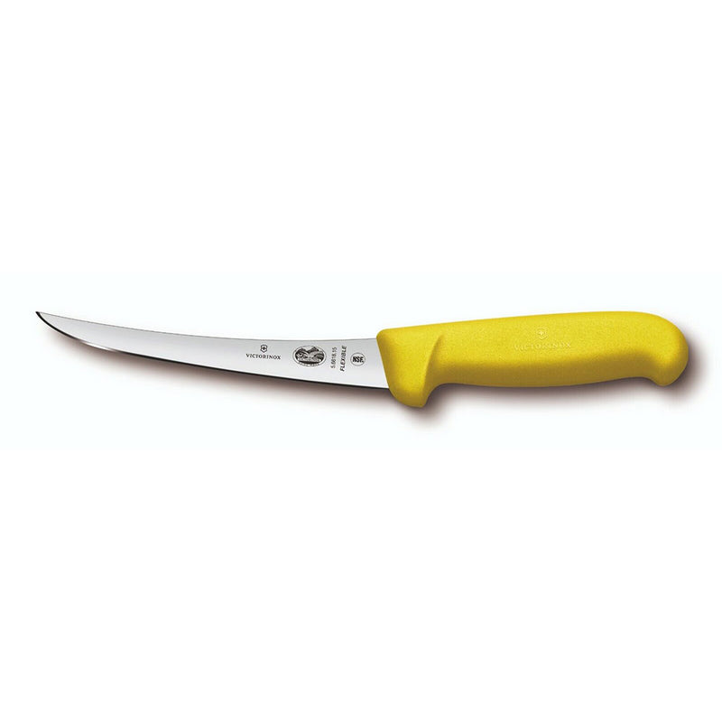 Krökt smalt blad fibrox boning kniv 15 cm