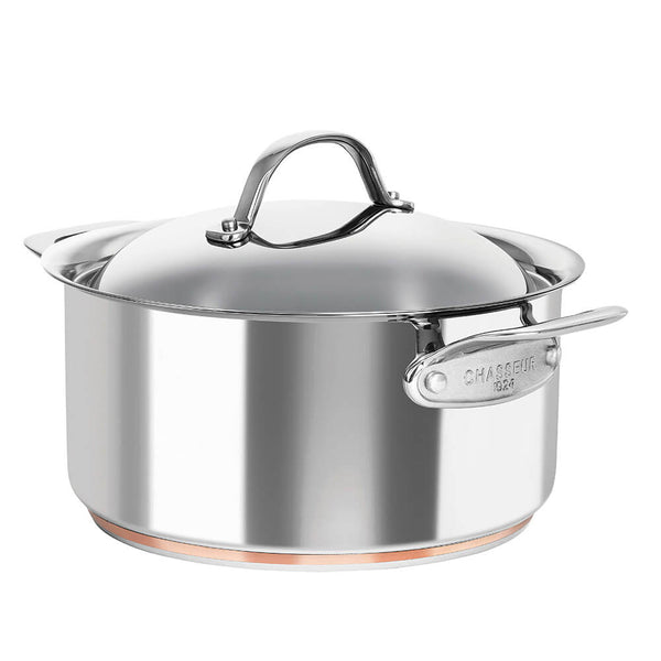 Chasseur Le Cuivre Casserole with Lid (24x11.5cm/5.2L)