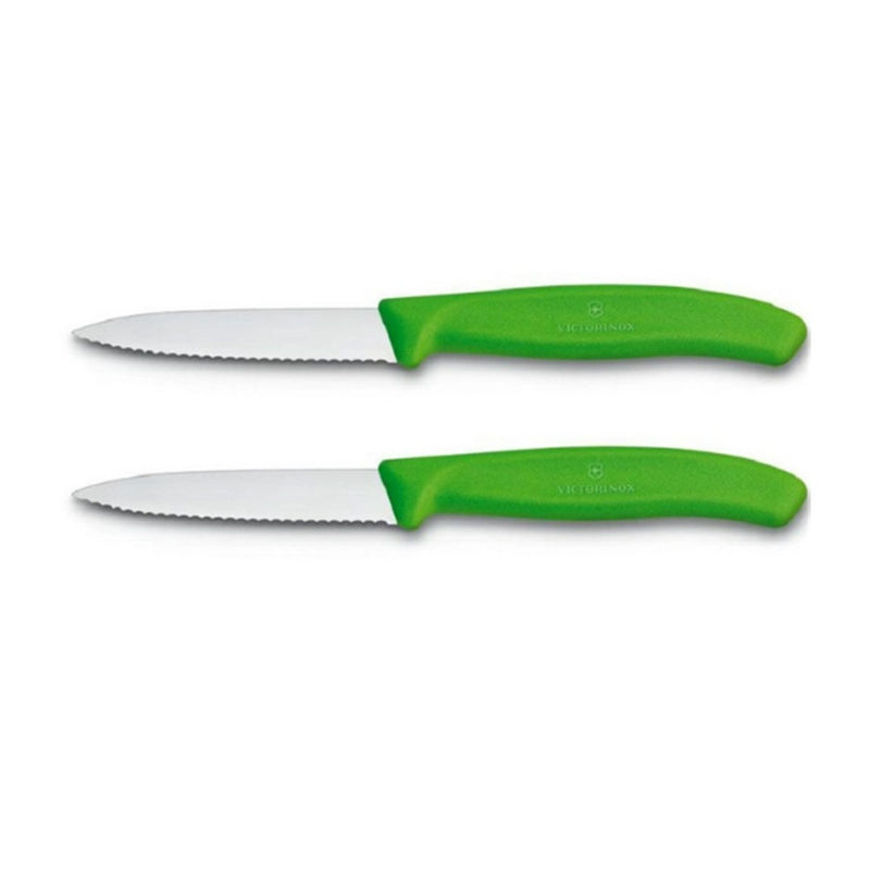 Victorinox Classic Schälmesser mit Wellenschliff, 2 Stück, 8 cm