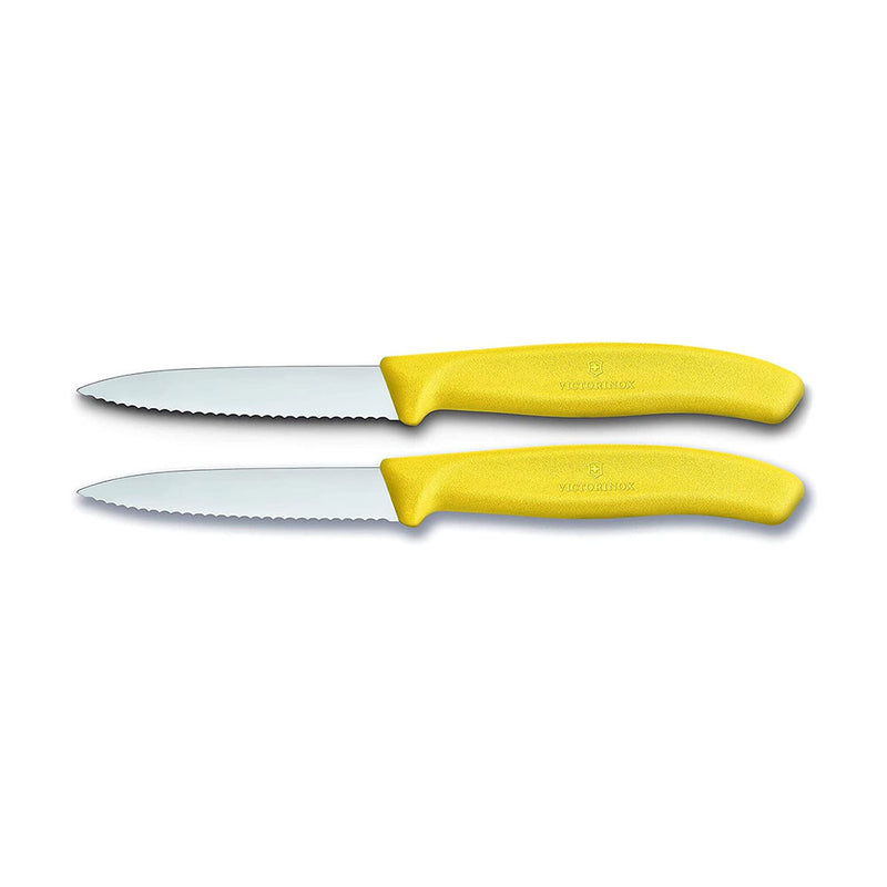 Victorinox Classic Schälmesser mit Wellenschliff, 2 Stück, 8 cm