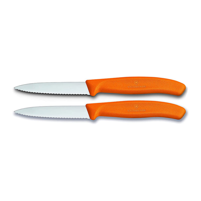 Victorinox Classic Schälmesser mit Wellenschliff, 2 Stück, 8 cm