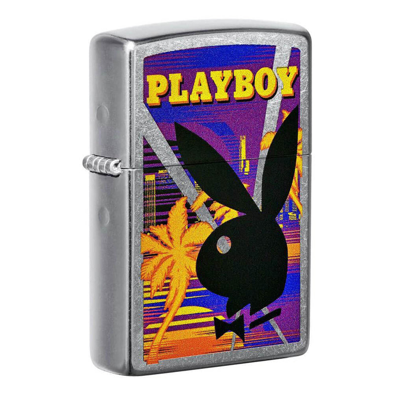 Zippo Playboy Design Street Chrome Light