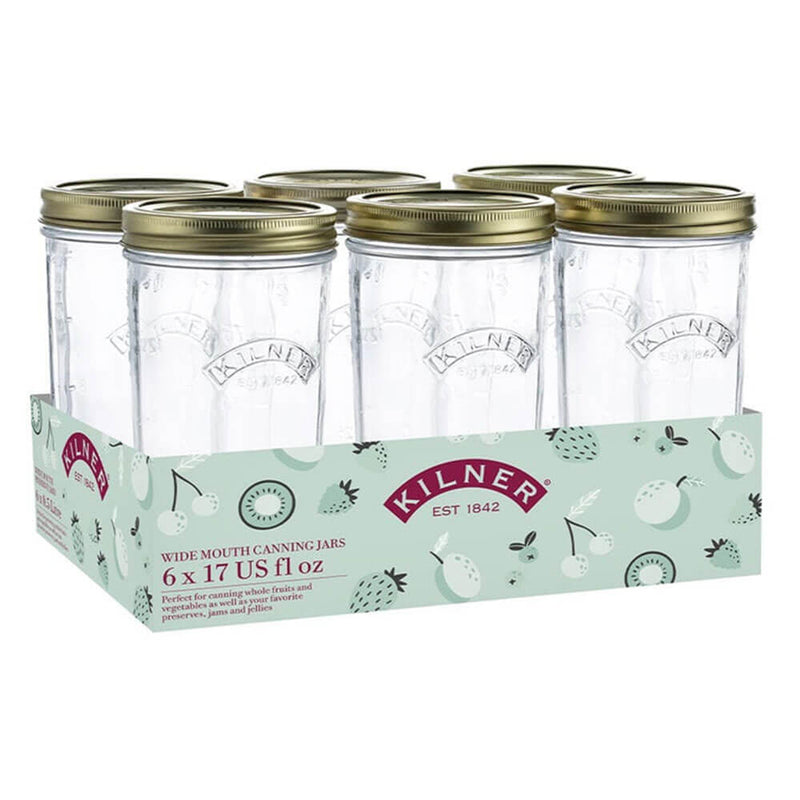 Kilner Wide Mouth Preserve Jar Set (6kpl)