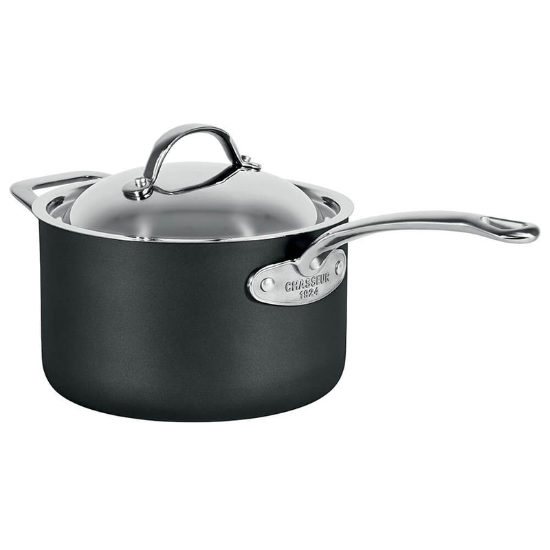 Chasseur Hard Anodised Saucepan with Lid