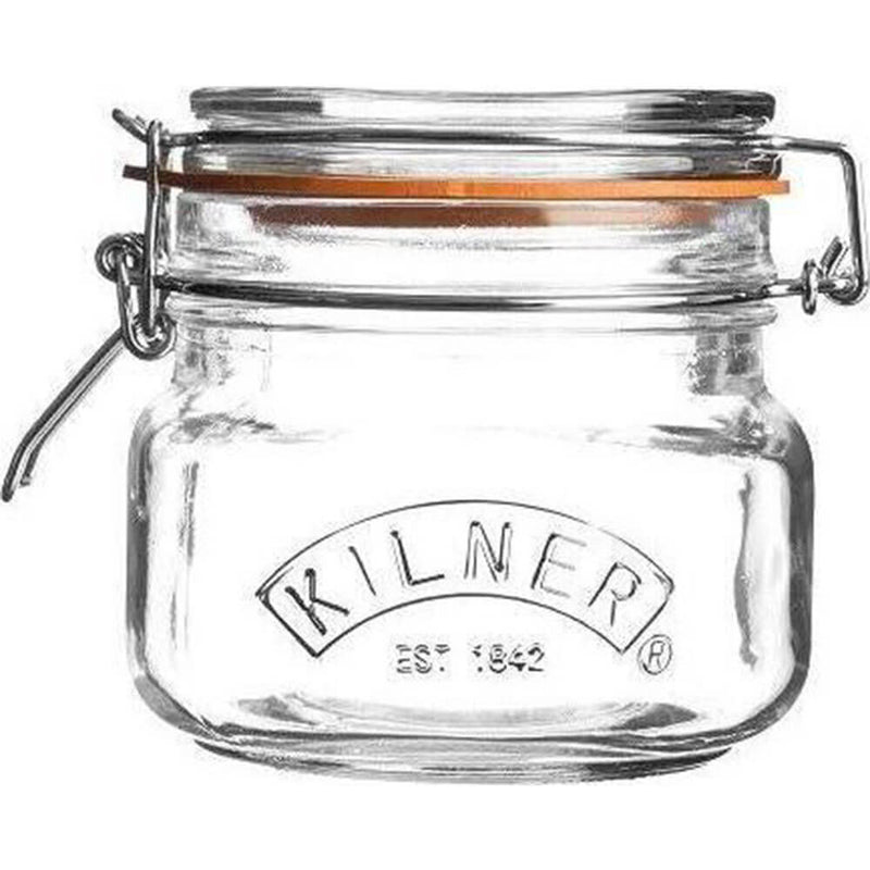 Kilner Clip Top Square -purkki (selkeä)