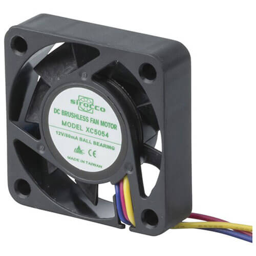 Sirocco 3 Wire Ball Bearing Fan (12VDC)