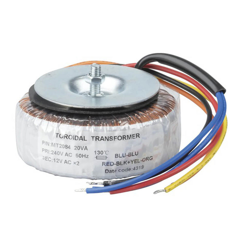 Toroidal lågprofiltransformator (12+12V)