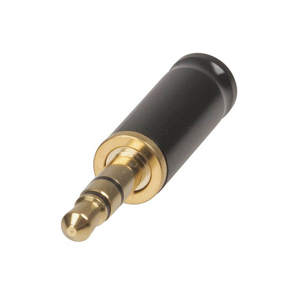 Slimline Stereo Plug 3.5mm (Black & Gold)