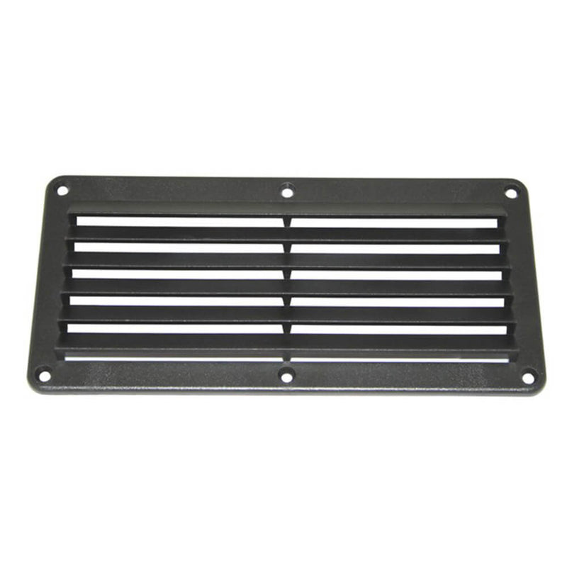 Plast Rectangular Louvre Vent (svart)