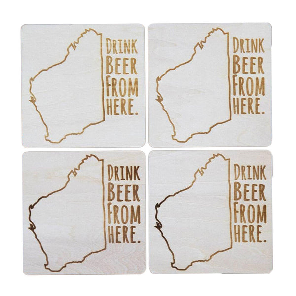 Journeyman Designs Drink Beer From Here Coasters (WA)