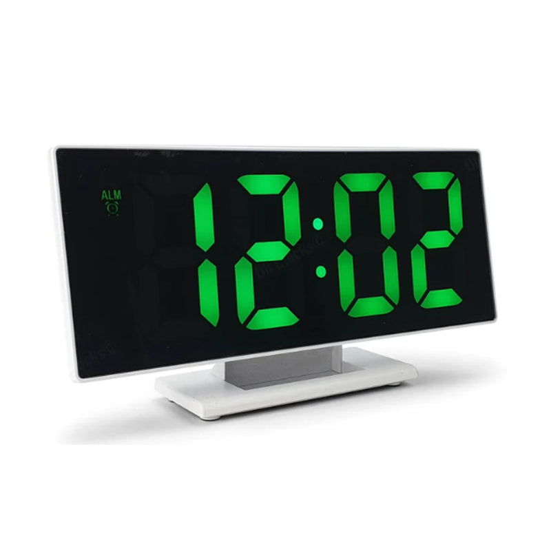 Speglat ansikte LCD -väckarklocka 19 cm