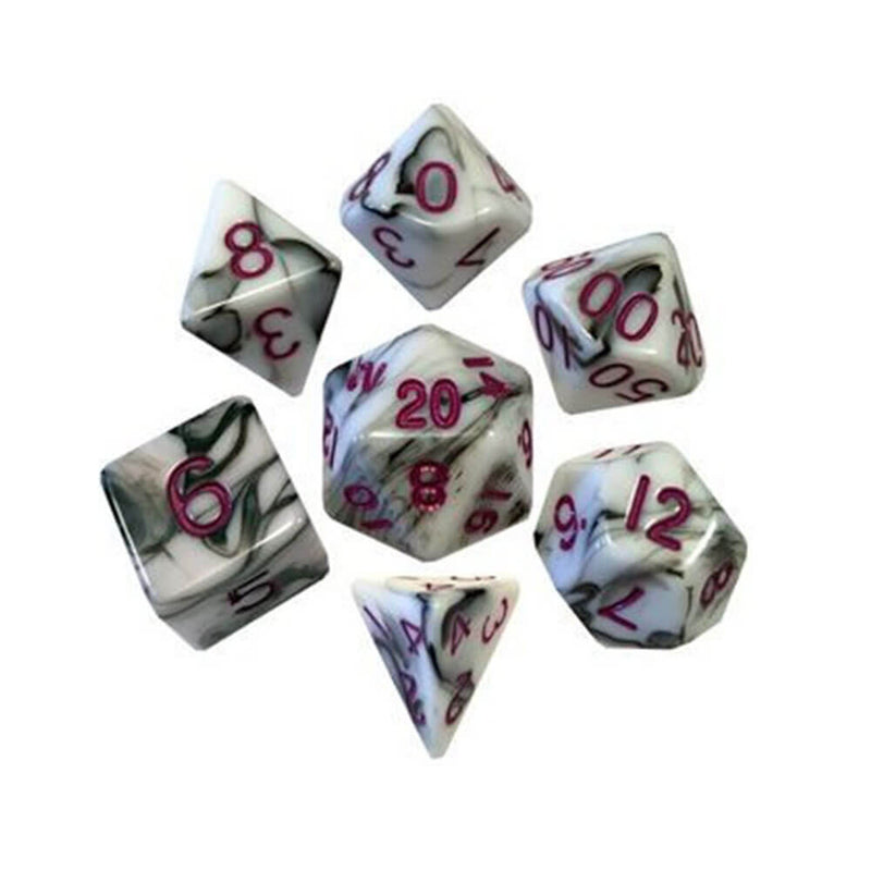 Metallinen noppa -gameacrylic Dice -sarja marmori (numerot)