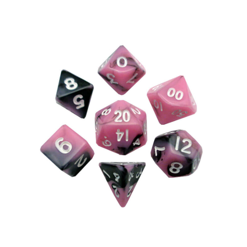 MDG MINI Poly Dice -sarja (w/ valkoinen nro)