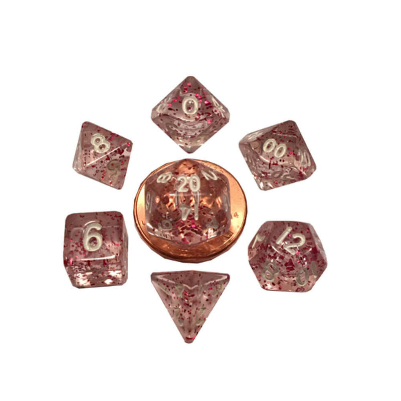 MDG MINI Poly Dice -sarja (w/ valkoinen nro)