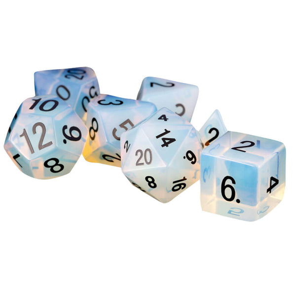 MDG Gemstone Polyhedral Dice Set Opalite (16mm)