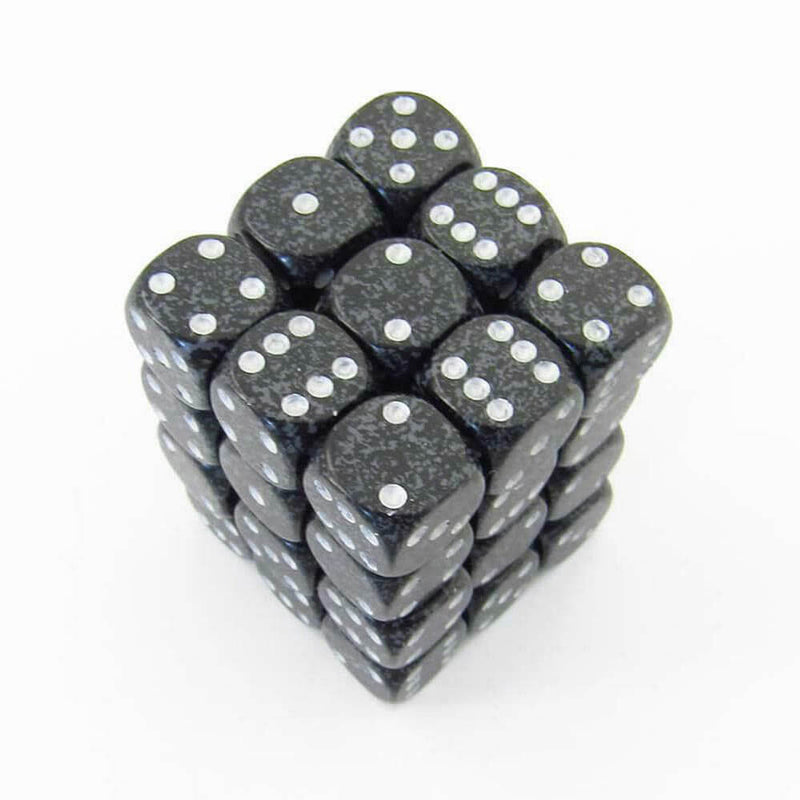 D6 DICE Speckled 12mm (36 DICE)