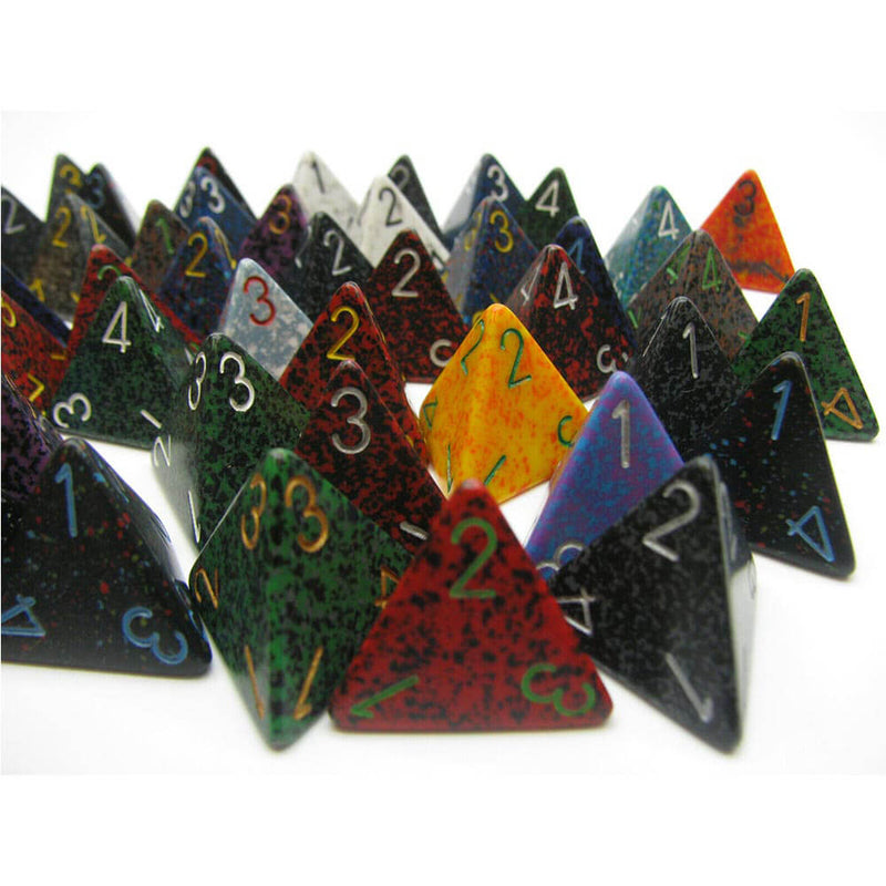 D4 DICE BORDED LOOK POLYHEDRAL (50 DICE)