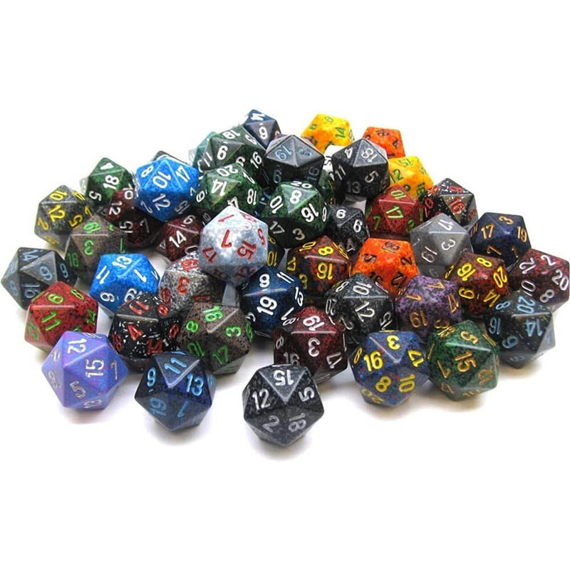 D20 Dice Assorted Loose Polyhedral (50 Dice)