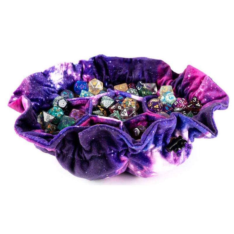 MDG Velvet Compartment Dice Bag med fickor