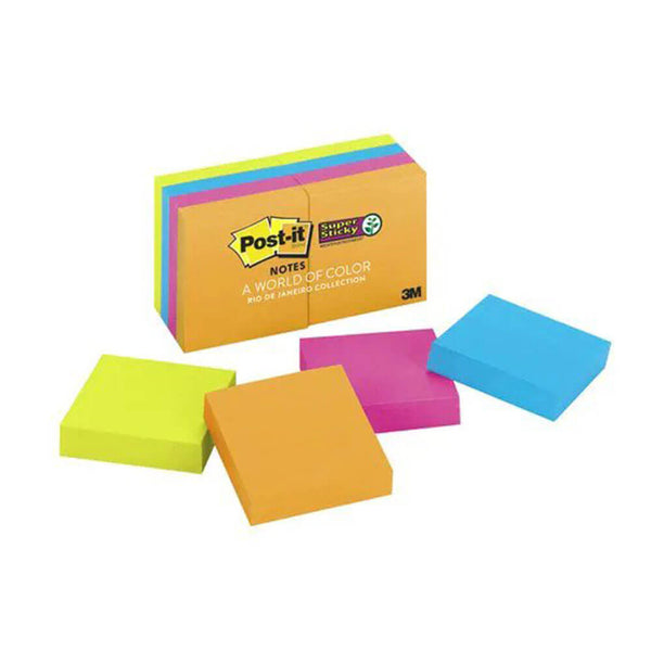 Post-it Super Sticky Rio De Janeiro Notes 47x47mm (8pk)