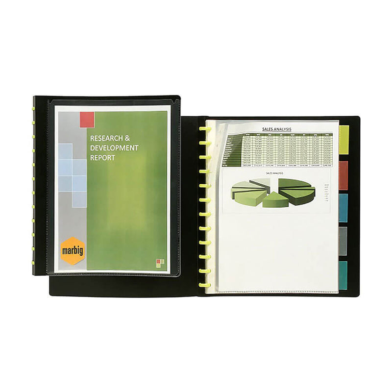 Marbig Kwik Zip Insert Cover & 5 Dividers Display Book (A4)