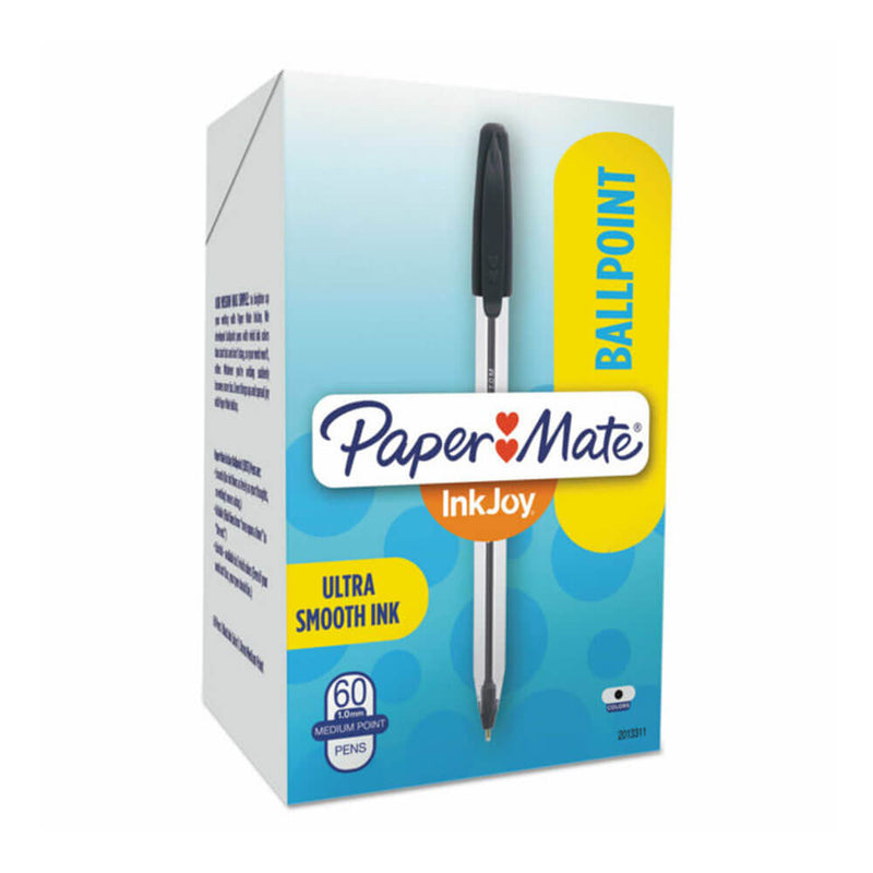 PAPERMATE INKJOY MEDIAL POIN PEN 1.0mm 60pk