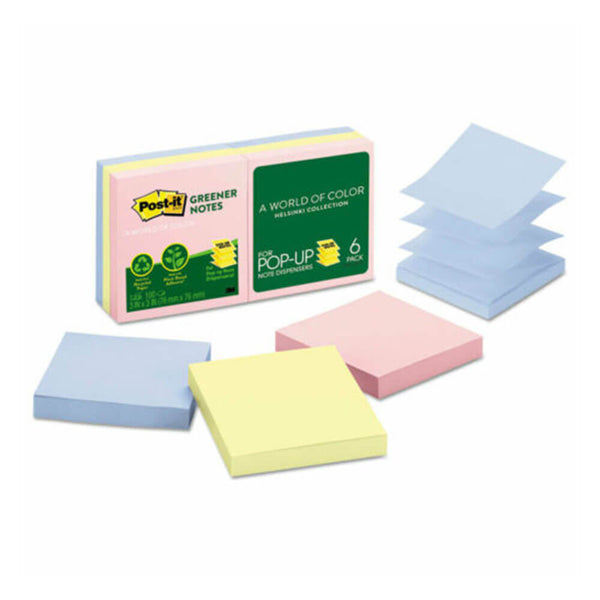 Post-it Pop-up Notes 76x76mm Helsinki (6pk)