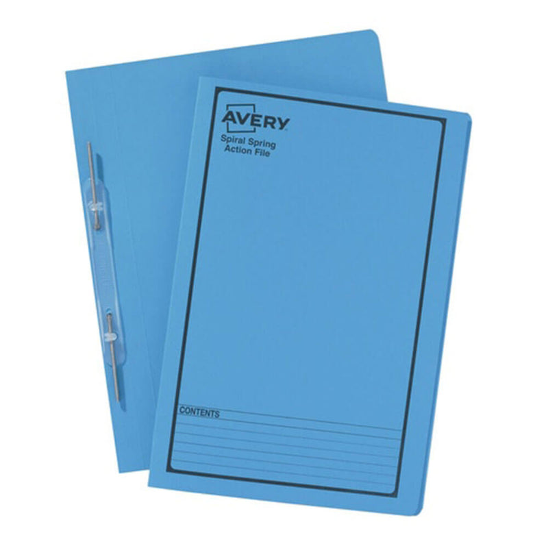 Avery Black Printed Spring Spiral Foolscap (Blau)