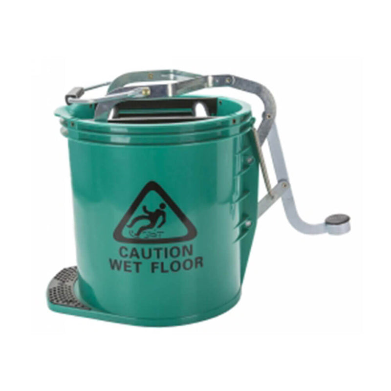 CleanLink Heavy Duty Metal Wringer Mop Bucket 16L