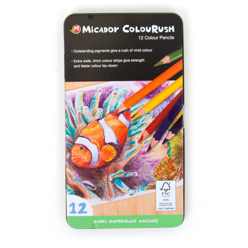 Micador Colourush -värinen lyijykynävalikoima