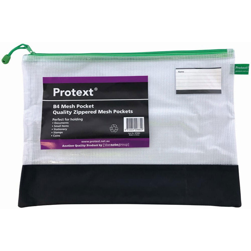 Protext Mesh-Tasche mit Reißverschluss und Notizhalter