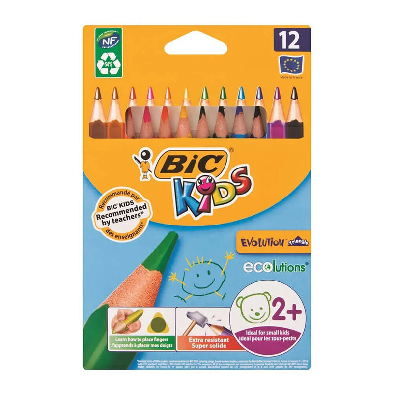 Bic Kids Evolution -väriset lyijykynät (12PK)