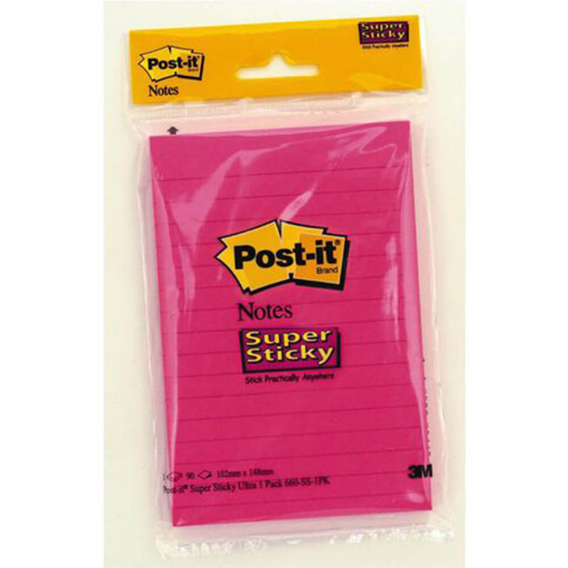 Post-it Super Sticky Lined Notes (90 Blatt)