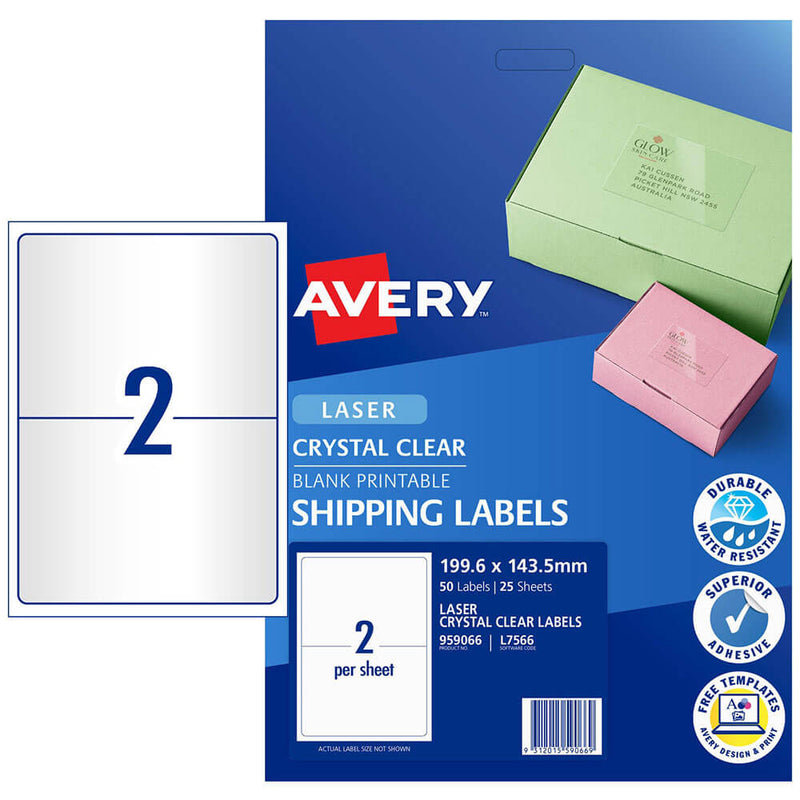 Avery Laser Shipping -merkit (50kpl)