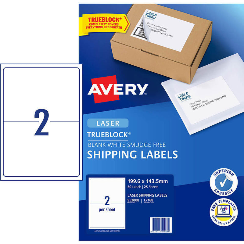 Avery Laser Shipping Etiketter (50 st)